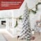12ft. Pre-Lit Flocked Layered Slim Spruce Artificial Christmas Tree, Warm White LED Lights